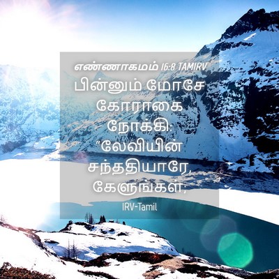 Picture 04 - எண்ணாகமம் 16:8 TAMIRV - பின்னும் மோசே - Bible Verse Picture