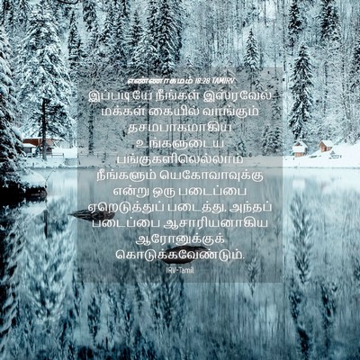 Picture 04 - எண்ணாகமம் 18:28 TAMIRV - இப்படியே நீங்கள் - Bible Verse Picture
