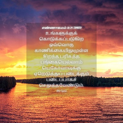 Picture 04 - எண்ணாகமம் 18:29 TAMIRV - உங்களுக்குக் - Bible Verse Picture