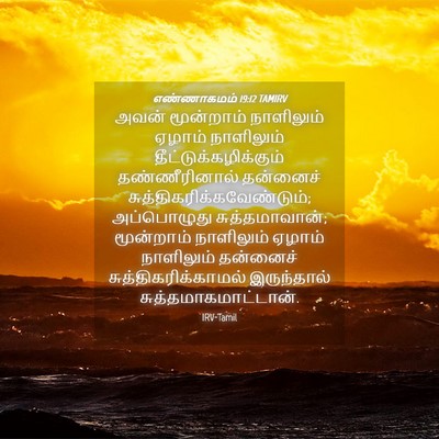 Picture 04 - எண்ணாகமம் 19:12 TAMIRV - அவன் மூன்றாம் - Bible Verse Picture