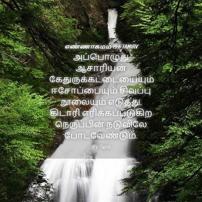 Picture 04 - எண்ணாகமம் 19:6 TAMIRV - அப்பொழுது - Bible Verse Picture
