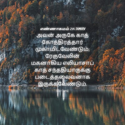 Picture 04 - எண்ணாகமம் 2:14 TAMIRV - அவன் அருகே காத் - Bible Verse Picture