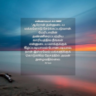 Picture 04 - எண்ணாகமம் 20:24 TAMIRV - “ஆரோன் தன்னுடைய - Bible Verse Picture