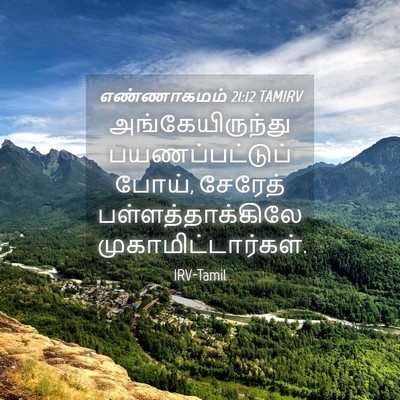 Picture 04 - எண்ணாகமம் 21:12 TAMIRV - அங்கேயிருந்து - Bible Verse Picture