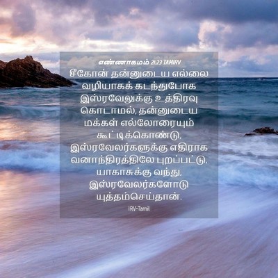 Picture 04 - எண்ணாகமம் 21:23 TAMIRV - சீகோன் தன்னுடைய - Bible Verse Picture