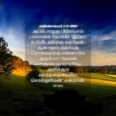 Picture 04 - எண்ணாகமம் 22:38 TAMIRV - அப்பொழுது - Bible Verse Picture