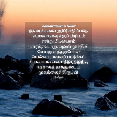 Picture 04 - எண்ணாகமம் 24:1 TAMIRV - இஸ்ரவேலை - Bible Verse Picture