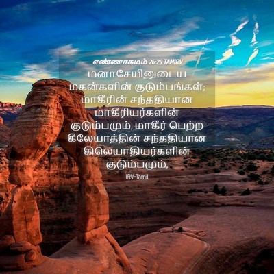 Picture 04 - எண்ணாகமம் 26:29 TAMIRV - மனாசேயினுடைய - Bible Verse Picture