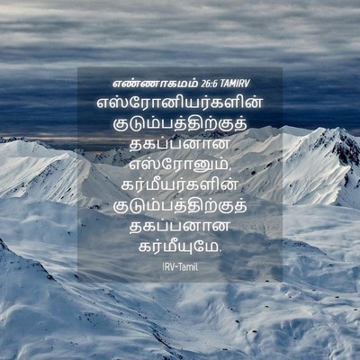 Picture 04 - எண்ணாகமம் 26:6 TAMIRV - எஸ்ரோனியர்களின் - Bible Verse Picture