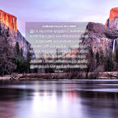 Picture 04 - எண்ணாகமம் 28:24 TAMIRV - இப்படியாக - Bible Verse Picture