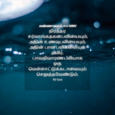 Picture 04 - எண்ணாகமம் 29:31 TAMIRV - நிரந்தர - Bible Verse Picture