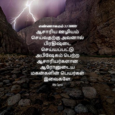 Picture 04 - எண்ணாகமம் 3:3 TAMIRV - ஆசாரிய ஊழியம் - Bible Verse Picture