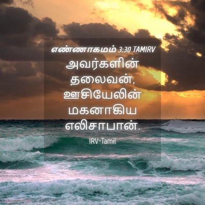 Picture 04 - எண்ணாகமம் 3:30 TAMIRV - அவர்களின் தலைவன், - Bible Verse Picture