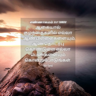 Picture 04 - எண்ணாகமம் 31:17 TAMIRV - ஆகையால் - Bible Verse Picture