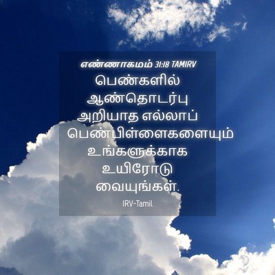 Picture 04 - எண்ணாகமம் 31:18 TAMIRV - பெண்களில் - Bible Verse Picture