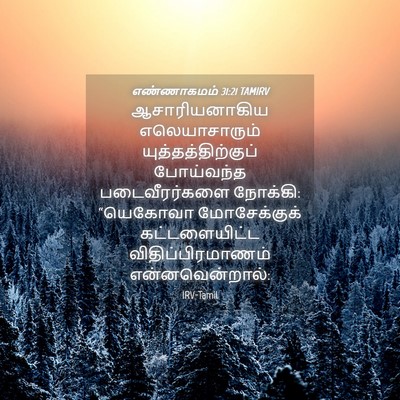 Picture 04 - எண்ணாகமம் 31:21 TAMIRV - ஆசாரியனாகிய - Bible Verse Picture