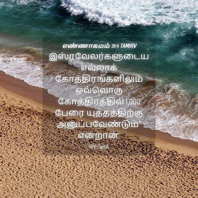 Picture 04 - எண்ணாகமம் 31:4 TAMIRV - இஸ்ரவேலர்களுடைய - Bible Verse Picture