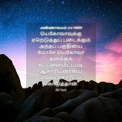 Picture 04 - எண்ணாகமம் 31:41 TAMIRV - யெகோவாவுக்கு - Bible Verse Picture