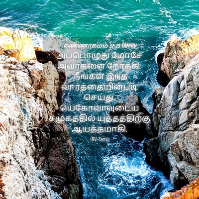 Picture 04 - எண்ணாகமம் 32:20 TAMIRV - அப்பொழுது மோசே - Bible Verse Picture