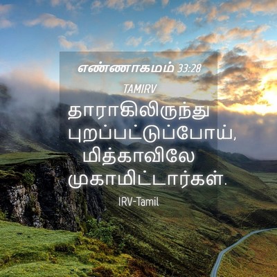 Picture 04 - எண்ணாகமம் 33:28 TAMIRV - தாராகிலிருந்து - Bible Verse Picture
