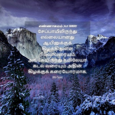 Picture 04 - எண்ணாகமம் 34:11 TAMIRV - சேப்பாமிலிருந்து - Bible Verse Picture
