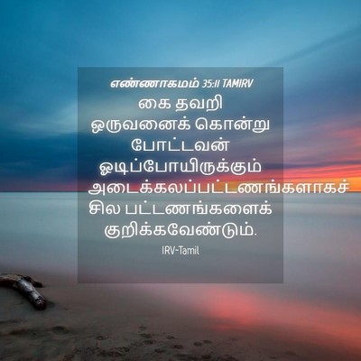 Picture 04 - எண்ணாகமம் 35:11 TAMIRV - கை தவறி ஒருவனைக் - Bible Verse Picture