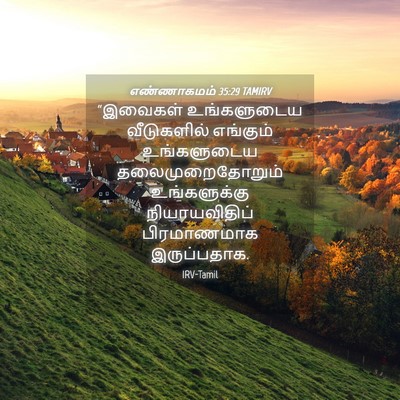 Picture 04 - எண்ணாகமம் 35:29 TAMIRV - “இவைகள் உங்களுடைய - Bible Verse Picture