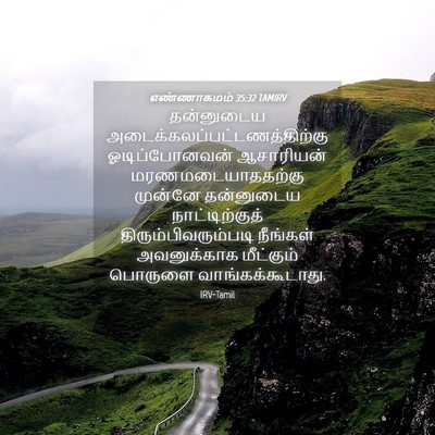 Picture 04 - எண்ணாகமம் 35:32 TAMIRV - தன்னுடைய - Bible Verse Picture
