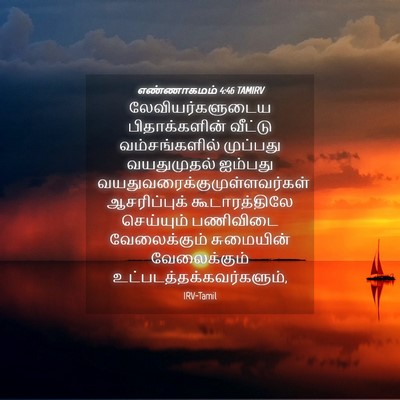 Picture 04 - எண்ணாகமம் 4:46 TAMIRV - லேவியர்களுடைய - Bible Verse Picture
