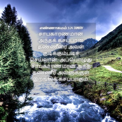 Picture 04 - எண்ணாகமம் 5:24 TAMIRV - சாபகாரணமான அந்தக் - Bible Verse Picture