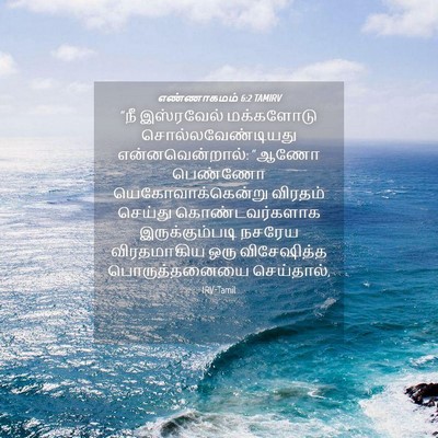 Picture 04 - எண்ணாகமம் 6:2 TAMIRV - “நீ இஸ்ரவேல் - Bible Verse Picture