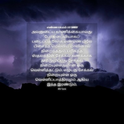 Picture 04 - எண்ணாகமம் 7:13 TAMIRV - அவனுடைய - Bible Verse Picture