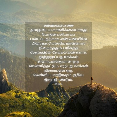 Picture 04 - எண்ணாகமம் 7:25 TAMIRV - அவனுடைய - Bible Verse Picture