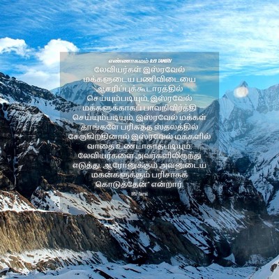 Picture 04 - எண்ணாகமம் 8:19 TAMIRV - லேவியர்கள் - Bible Verse Picture