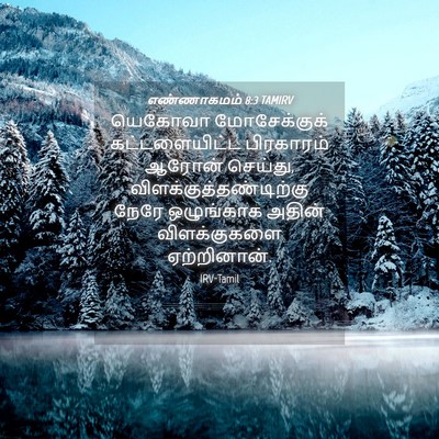 Picture 04 - எண்ணாகமம் 8:3 TAMIRV - யெகோவா மோசேக்குக் - Bible Verse Picture