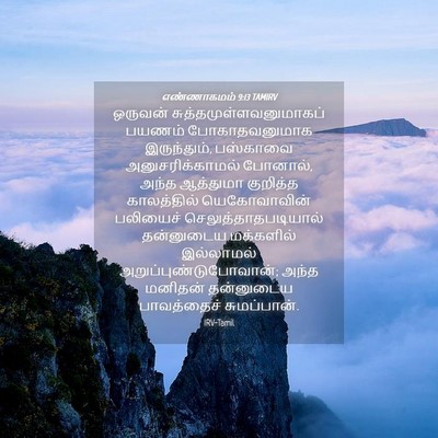 Picture 04 - எண்ணாகமம் 9:13 TAMIRV - ஒருவன் - Bible Verse Picture