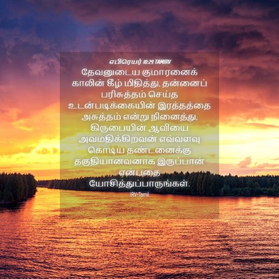 Picture 04 - எபிரெயர் 10:29 TAMIRV - தேவனுடைய - Bible Verse Picture