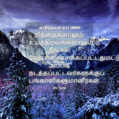 Picture 04 - எபிரெயர் 10:33 TAMIRV - நிந்தைகளாலும், - Bible Verse Picture