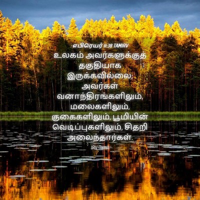 Picture 04 - எபிரெயர் 11:38 TAMIRV - உலகம் - Bible Verse Picture