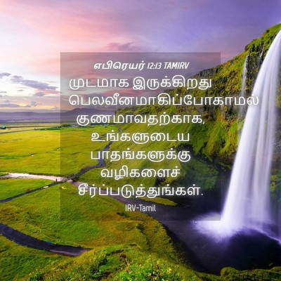 Picture 04 - எபிரெயர் 12:13 TAMIRV - முடமாக இருக்கிறது - Bible Verse Picture