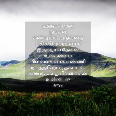 Picture 04 - எபிரெயர் 12:7 TAMIRV - நீங்கள் - Bible Verse Picture