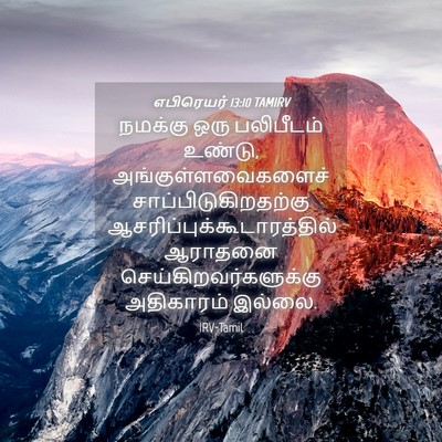 Picture 04 - எபிரெயர் 13:10 TAMIRV - நமக்கு ஒரு - Bible Verse Picture