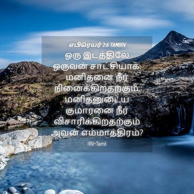 Picture 04 - எபிரெயர் 2:6 TAMIRV - ஒரு இடத்திலே - Bible Verse Picture