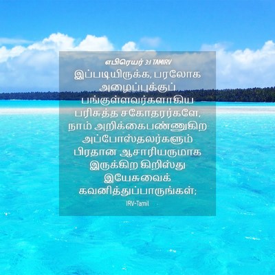 Picture 04 - எபிரெயர் 3:1 TAMIRV - இப்படியிருக்க, - Bible Verse Picture