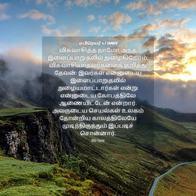 Picture 04 - எபிரெயர் 4:3 TAMIRV - விசுவாசித்த நாமோ - Bible Verse Picture