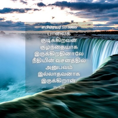 Picture 04 - எபிரெயர் 5:13 TAMIRV - பாலைக் - Bible Verse Picture