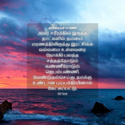Picture 04 - எபிரெயர் 5:7 TAMIRV - அவர் சரீரத்தில் - Bible Verse Picture