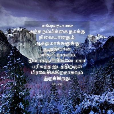 Picture 04 - எபிரெயர் 6:19 TAMIRV - அந்த நம்பிக்கை - Bible Verse Picture