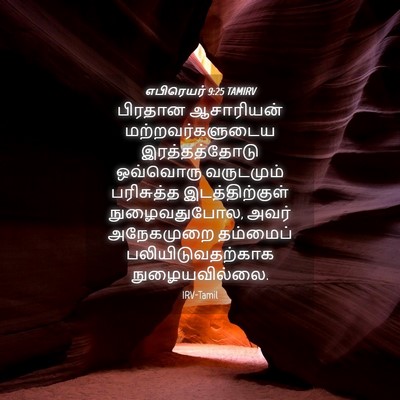 Picture 04 - எபிரெயர் 9:25 TAMIRV - பிரதான ஆசாரியன் - Bible Verse Picture