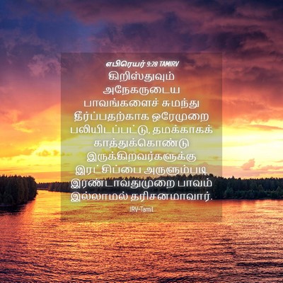 Picture 04 - எபிரெயர் 9:28 TAMIRV - கிறிஸ்துவும் - Bible Verse Picture